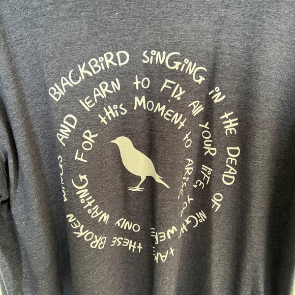 NWOT's Men's T-Shirt; Beatles Black Bird Singing - Picture 2 of 2